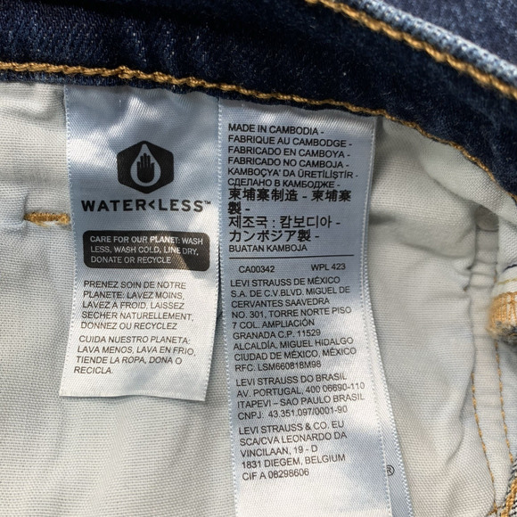 Levi's 501 Jean Shorts Women's 24 Cut Off Fray Hem High Rise Button Fly Distress - Picture 12 of 14